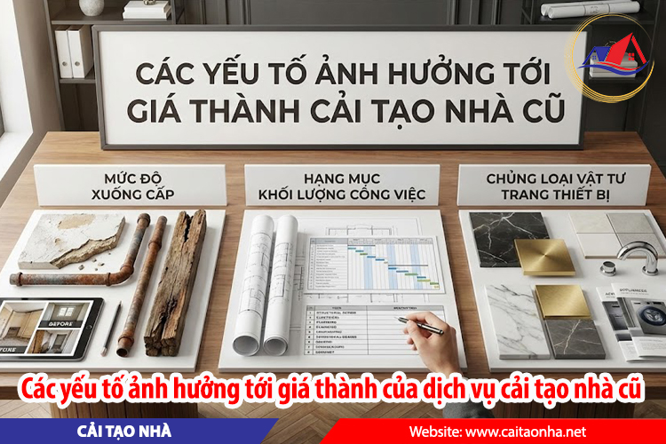 Các yếu tố ảnh hưởng tới giá thành của dịch vụ cải tạo nhà