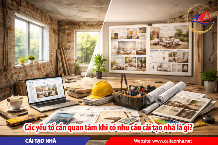 Các yếu tố cần quan tâm khi có nhu cầu cải tạo nhà là gì?