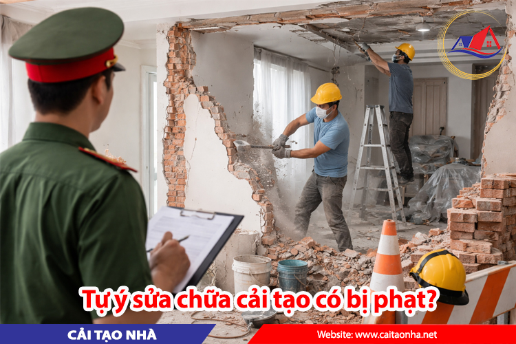 tự ý sửa chữa cải tạo có bị phạt