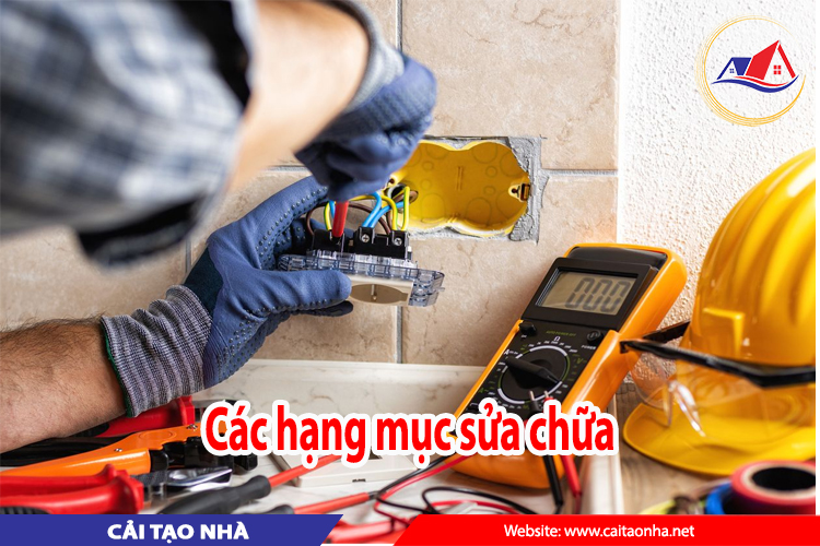 các hạng mục sửa chữa
