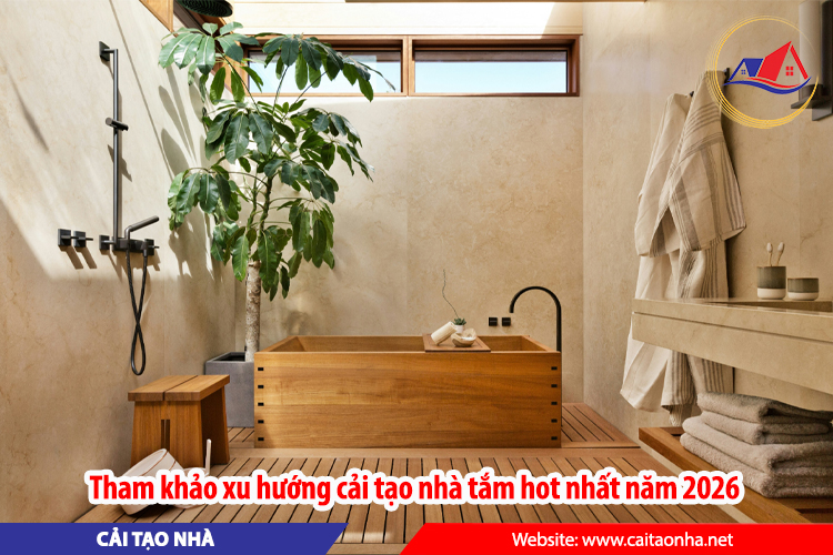 Tham khảo xu hướng cải tạo nhà tắm hot nhất năm 2026