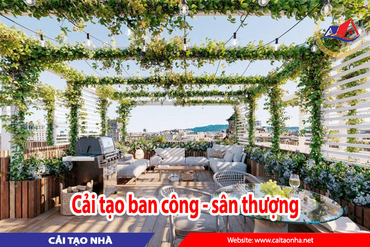 cải tạo ban công sân thượng