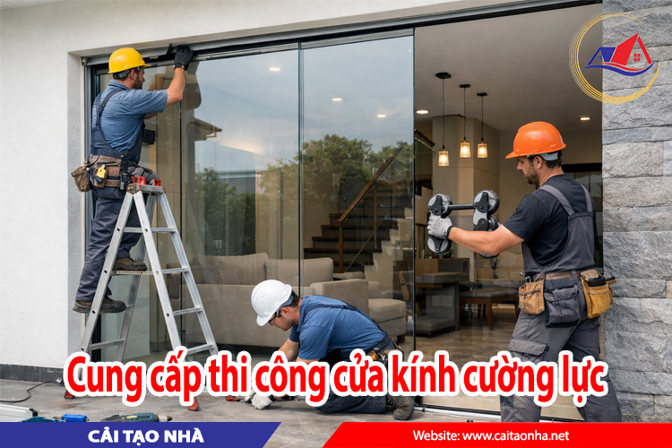 Cung cấp thi công cửa kính cường lực