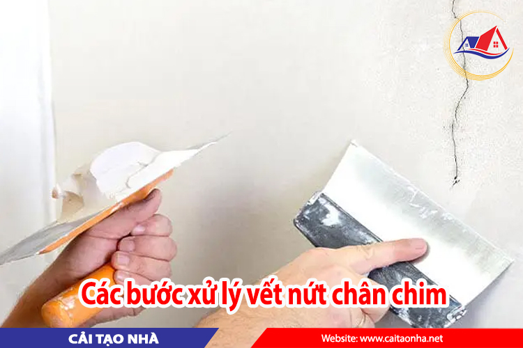 các bước xử lý vết nứt chân chim