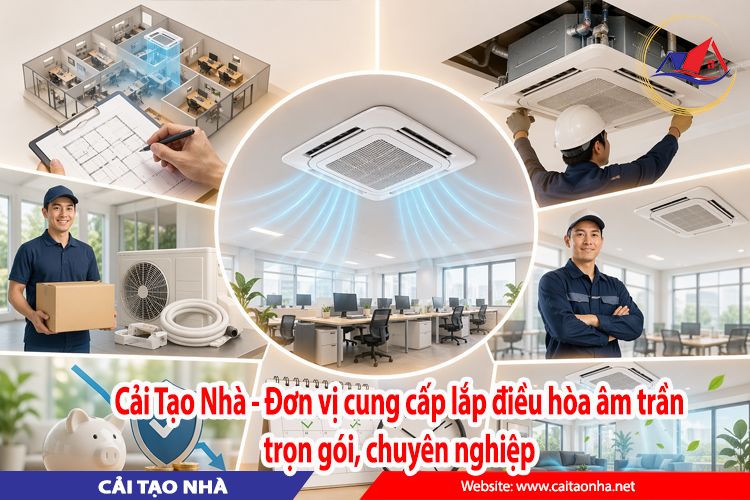Cải Tạo Nhà - Đơn vị cung cấp lắp điều hòa âm trần trọn gói, chuyên nghiệp