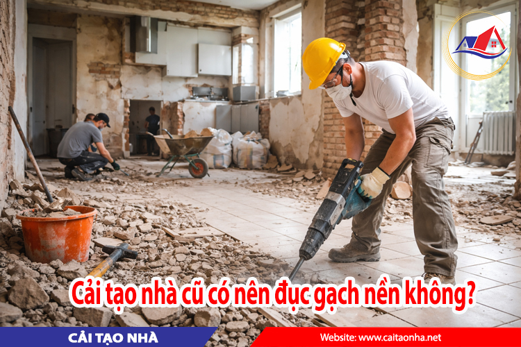 Cải tạo nhà cũ có nên đục gạch nền không?