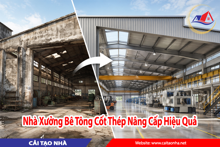nhà xưởng bê tông cốt thép nâng cấp hiệu quả