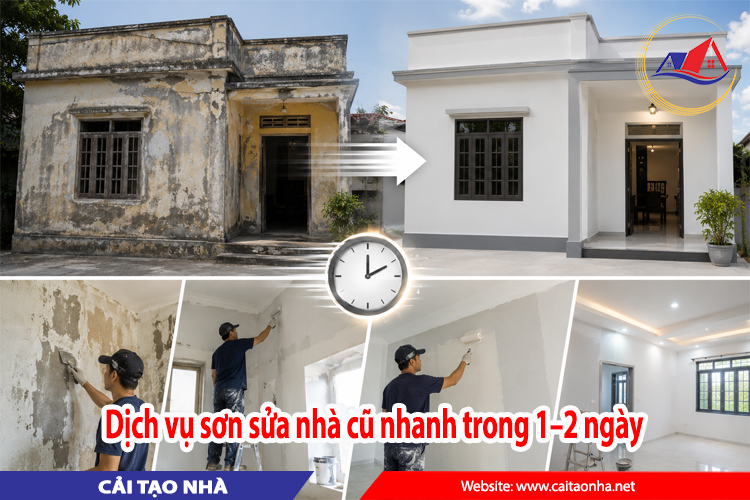 Dịch vụ sơn sửa nhà cũ nhanh trong 1–2 ngày