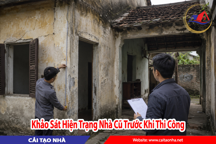 Khảo sát hiện trạng nhà cũ trước khi thi công