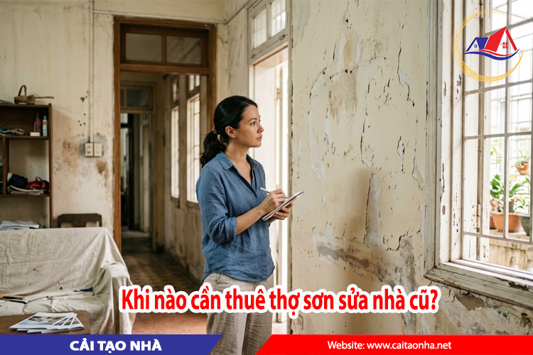 khi nào cần thuê thợ sơn sửa nhà cũ