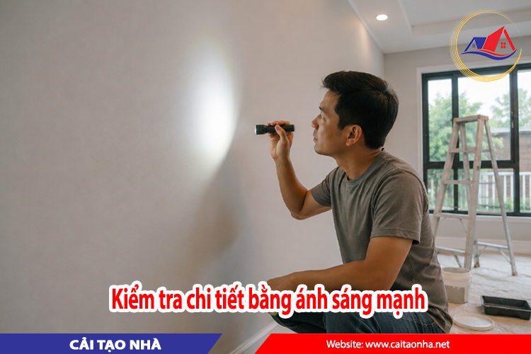 Kiểm tra chi tiết bằng ánh sáng mạnh