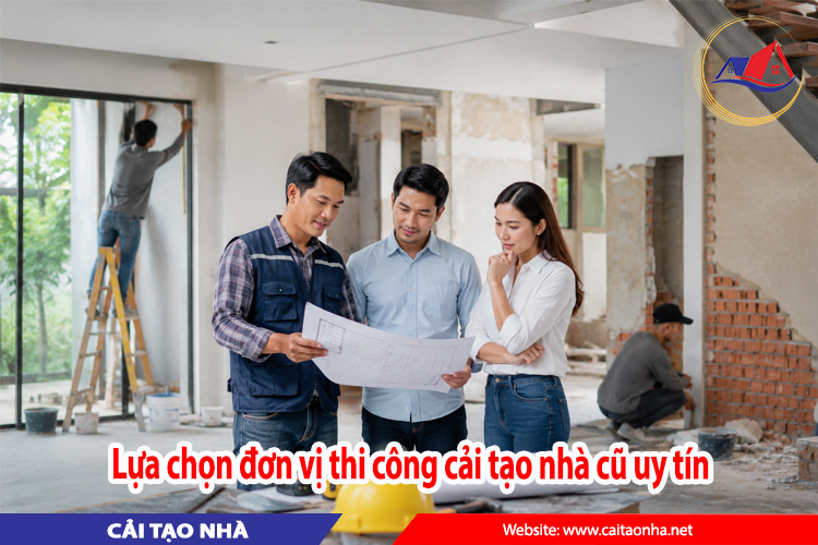 Lựa chọn đơn vị thi công cải tạo nhà cũ uy tín