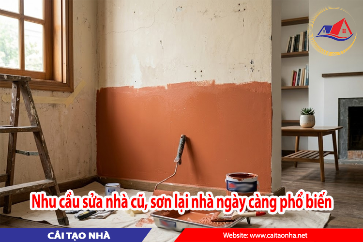Nhu cầu sửa nhà cũ, sơn lại nhà ngày càng phổ biến