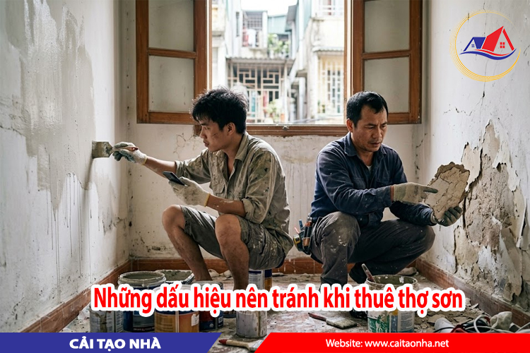 những dấu hiệu nên tránh khi thuê thợ sơn