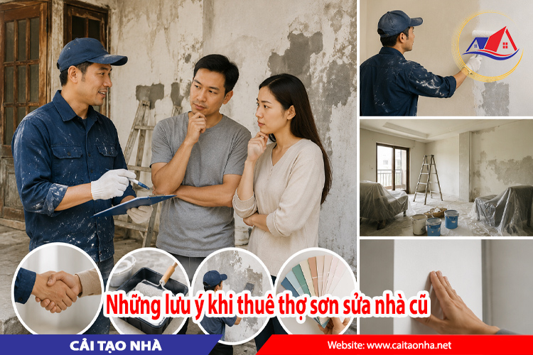 Những lưu ý khi thuê thợ sơn sửa nhà cũ