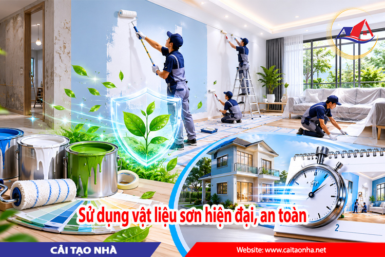 Sử dụng vật liệu sơn hiện đại, an toàn
