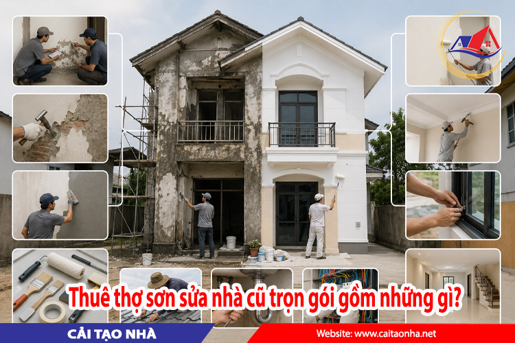 thuê thợ sơn sửa nhà trọn gói gồm những gì