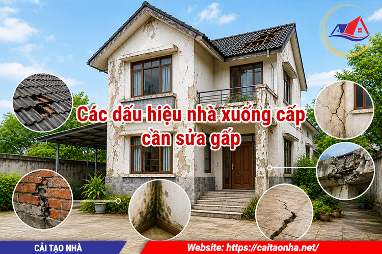 Các dấu hiệu nhà xuống cấp cần sửa gấp