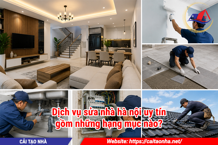 Dịch vụ sửa nhà hà nội uy tín gồm những hạng mục nào?