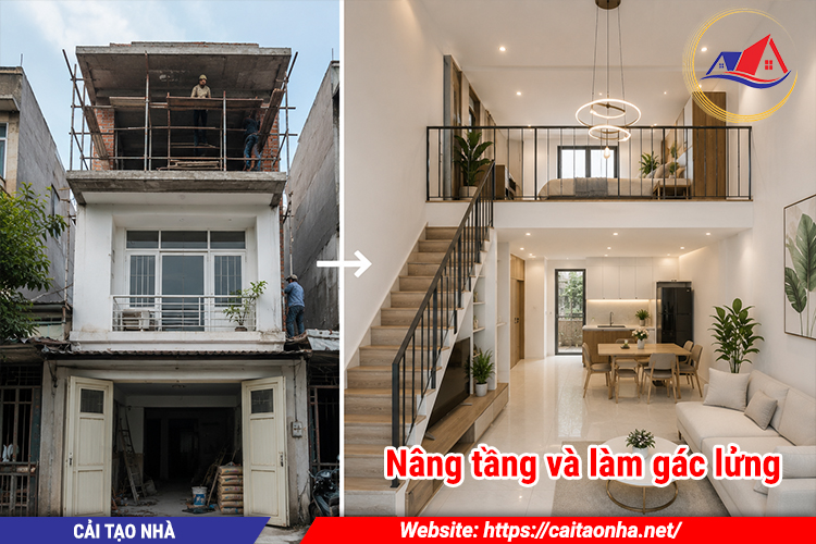 Nâng tầng và làm gác lửng