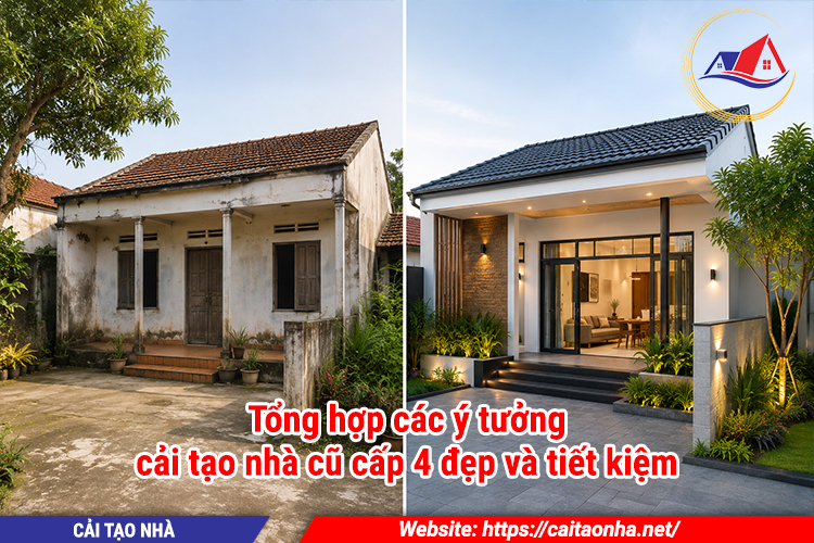 Tổng hợp các ý tưởng cải tạo nhà cũ cấp 4 đẹp và tiết kiệm