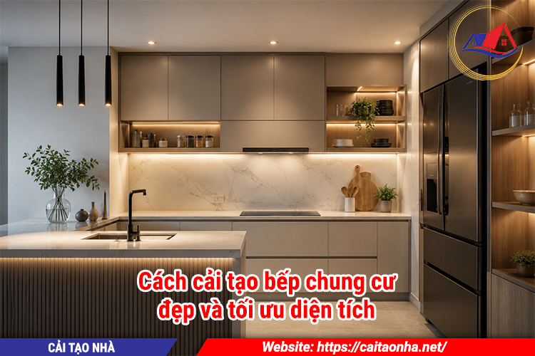 Cách cải tạo bếp chung cư đẹp và tối ưu diện tích