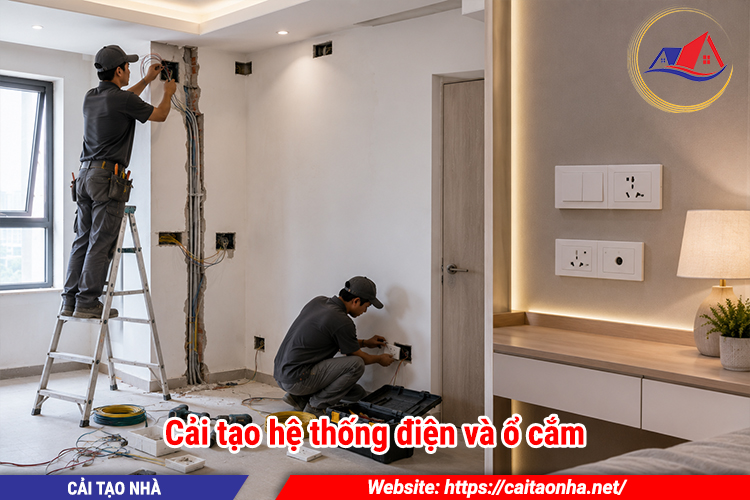 Cải tạo hệ thống điện và ổ cắm