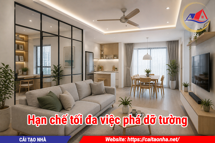 Hạn chế tối đa việc phá dỡ tường