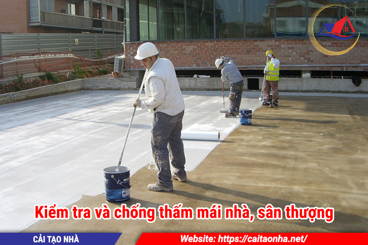 Kiểm tra và chống thấm mái nhà, sân thượng