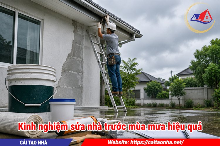 Kinh nghiệm sửa nhà trước mùa mưa hiệu quả