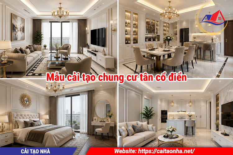 Mẫu cải tạo chung cư tân cổ điển