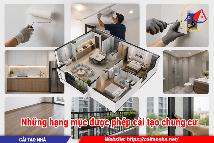 Những hạng mục được phép cải tạo chung cư