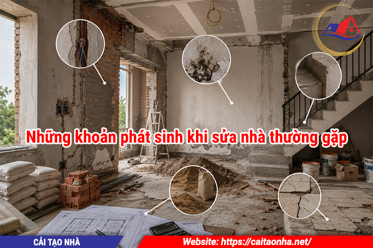 Những khoản phát sinh khi sửa nhà thường gặp