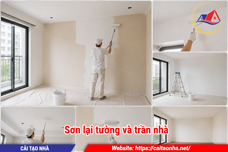 Sơn lại tường và trần nhà
