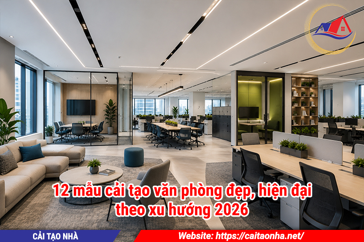 12 mẫu cải tạo văn phòng đẹp, hiện đại theo xu hướng 2026