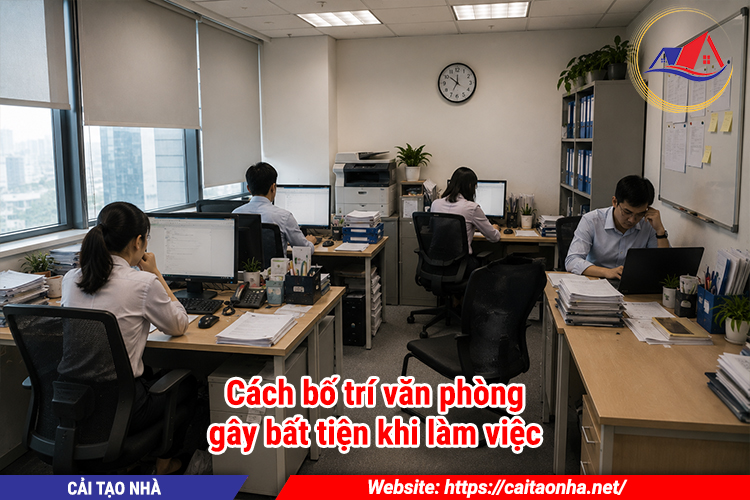Cách bố trí văn phòng gây bất tiện khi làm việc
