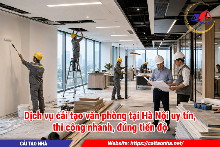 Dịch vụ cải tạo văn phòng tại Hà Nội uy tín, thi công nhanh, đúng tiến độ