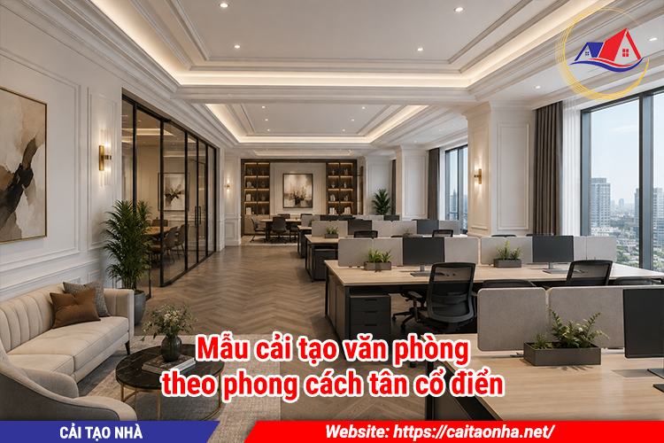 Mẫu cải tạo văn phòng theo phong cách tân cổ điển