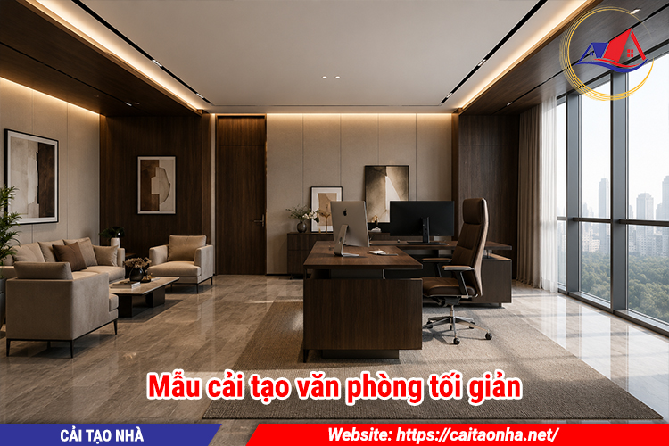 Mẫu cải tạo văn phòng tối giản