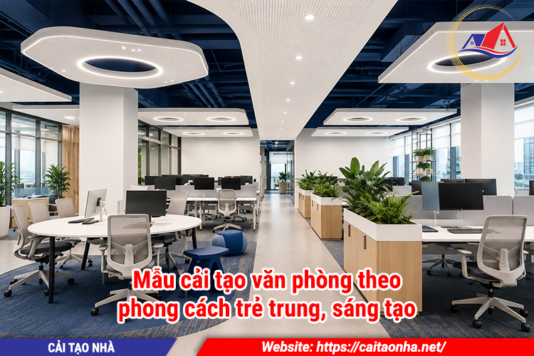 Mẫu cải tạo văn phòng theo phong cách trẻ trung, sáng tạo