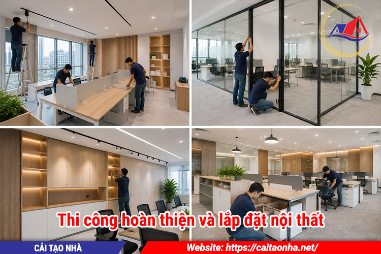 Thi công hoàn thiện và lắp đặt nội thất