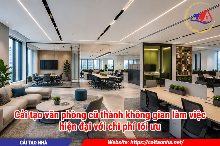 Cải tạo văn phòng cũ thành không gian làm việc hiện đại với chi phí tối ưu