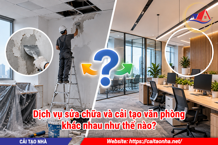 Dịch vụ sửa chữa và cải tạo văn phòng khác nhau như thế nào?