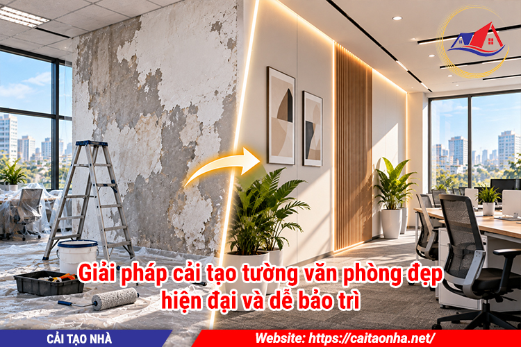Giải pháp cải tạo tường văn phòng đẹp, hiện đại và dễ bảo trì