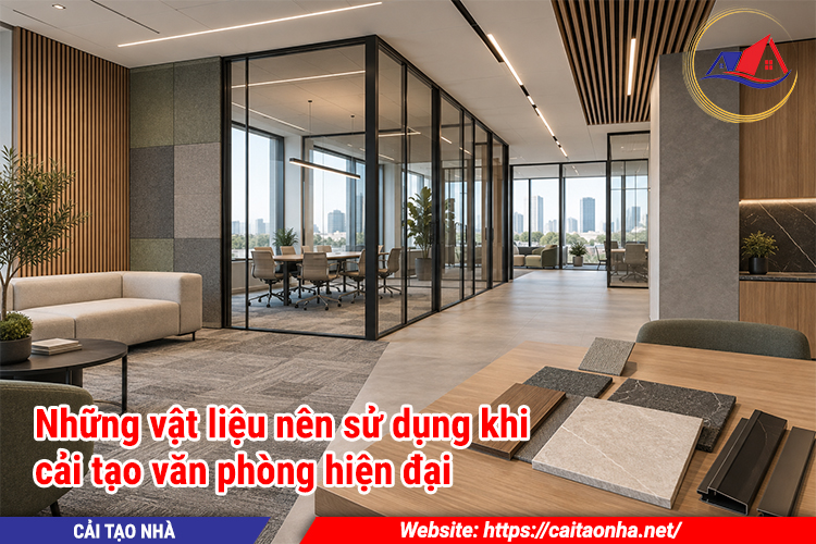 Những vật liệu nên sử dụng khi cải tạo văn phòng hiện đại