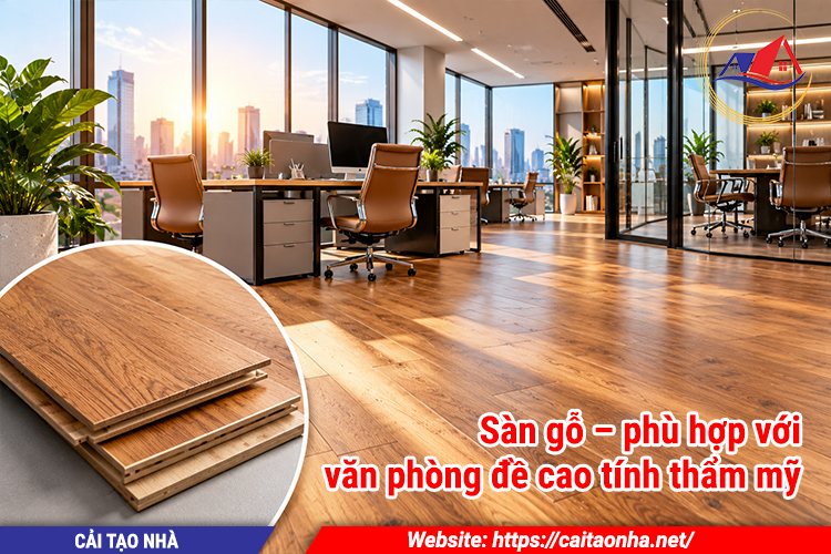 Sàn gỗ – phù hợp với văn phòng đề cao tính thẩm mỹ