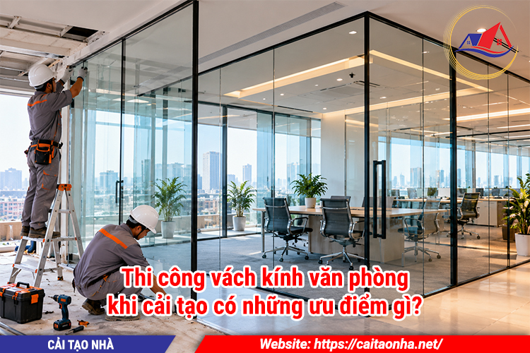 Thi công vách kính văn phòng khi cải tạo có những ưu điểm gì?