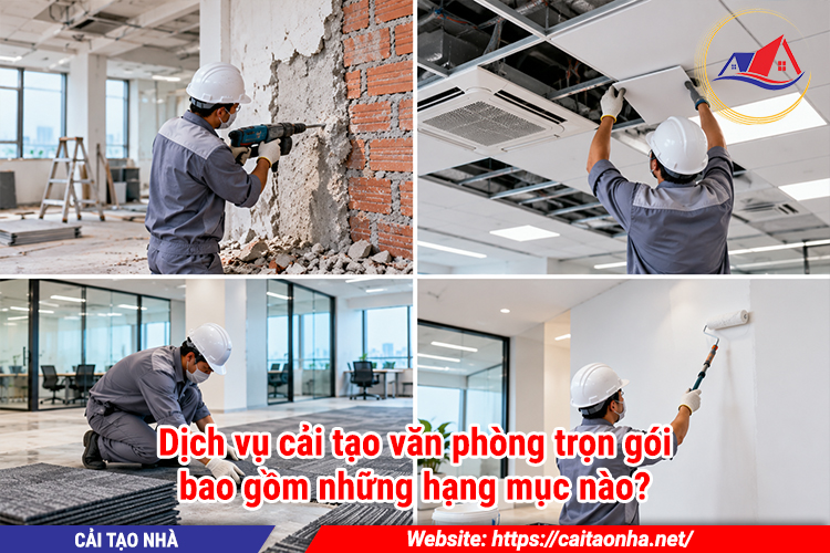 Dịch vụ cải tạo văn phòng trọn gói bao gồm những hạng mục nào?